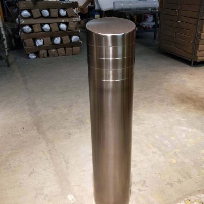 stainless steel bollard with groove