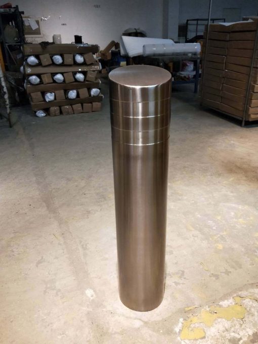 stainless steel bollard with groove